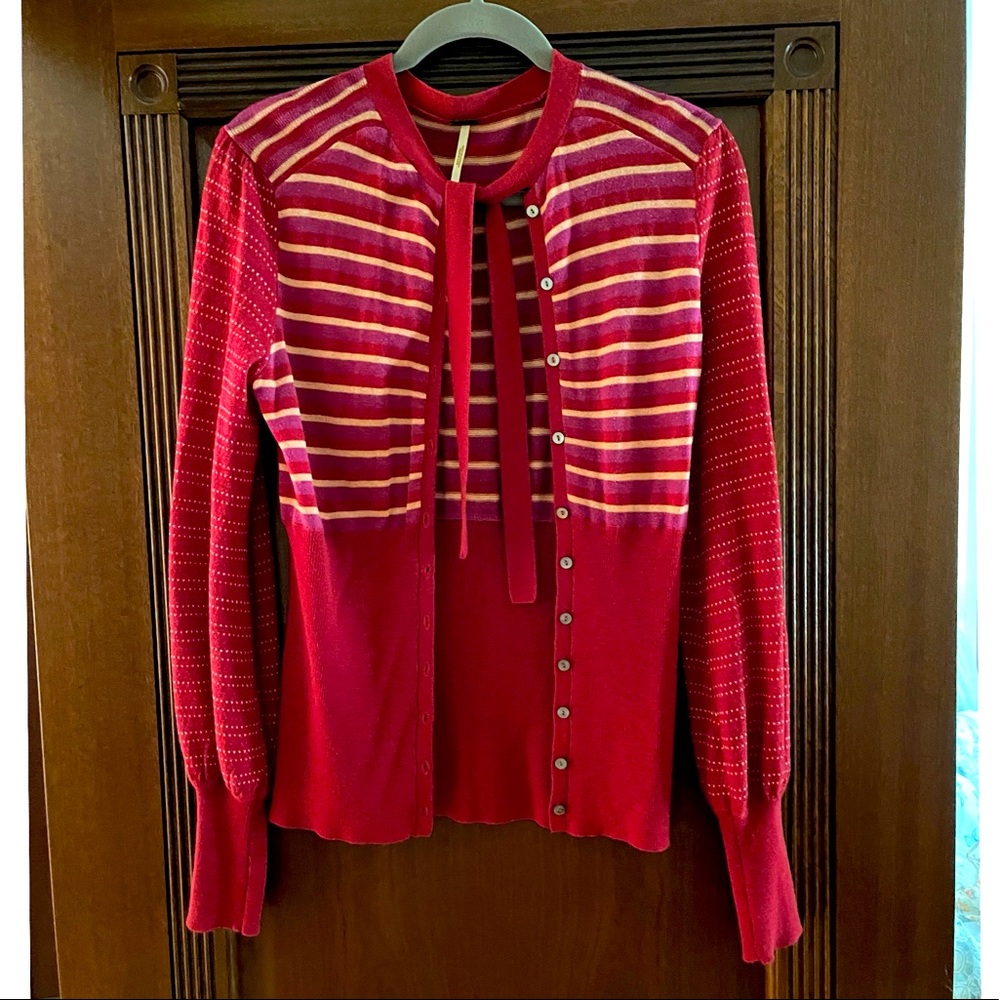 Free People red/yellow sweater